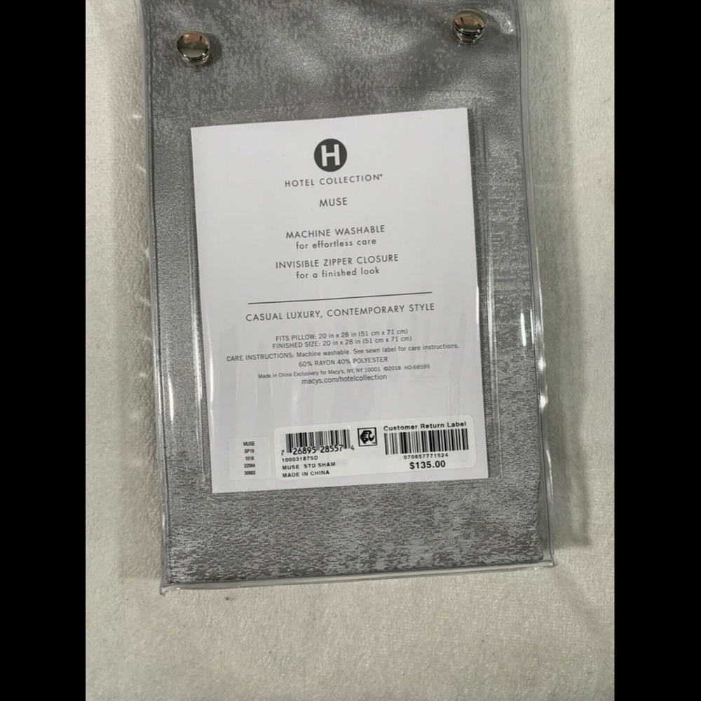NIB Hotel Collection Muse (1) Standard Pillow‎ Sham Case - Picture 2 of 12